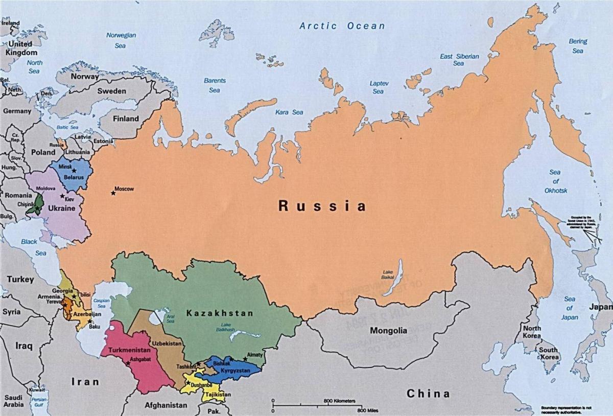 Russische continent kaart