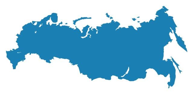 kaart van Rusland vector