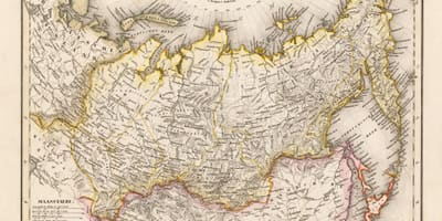 Oude kaart van Rusland