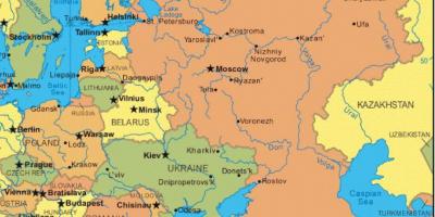 Oost-europa en Rusland kaart