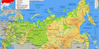 Russische geografische kaart