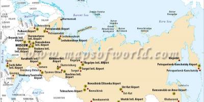 Rusland luchthaven kaart