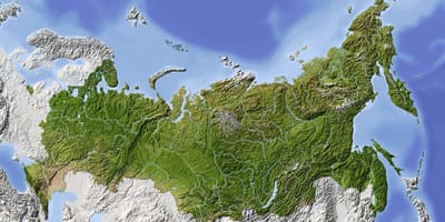 Satelliet kaart van Rusland