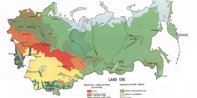 Russische natuurlijke hulpbronnen kaart