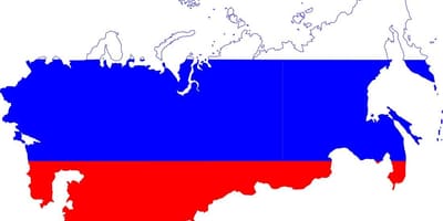 Rusland vlag van de kaart